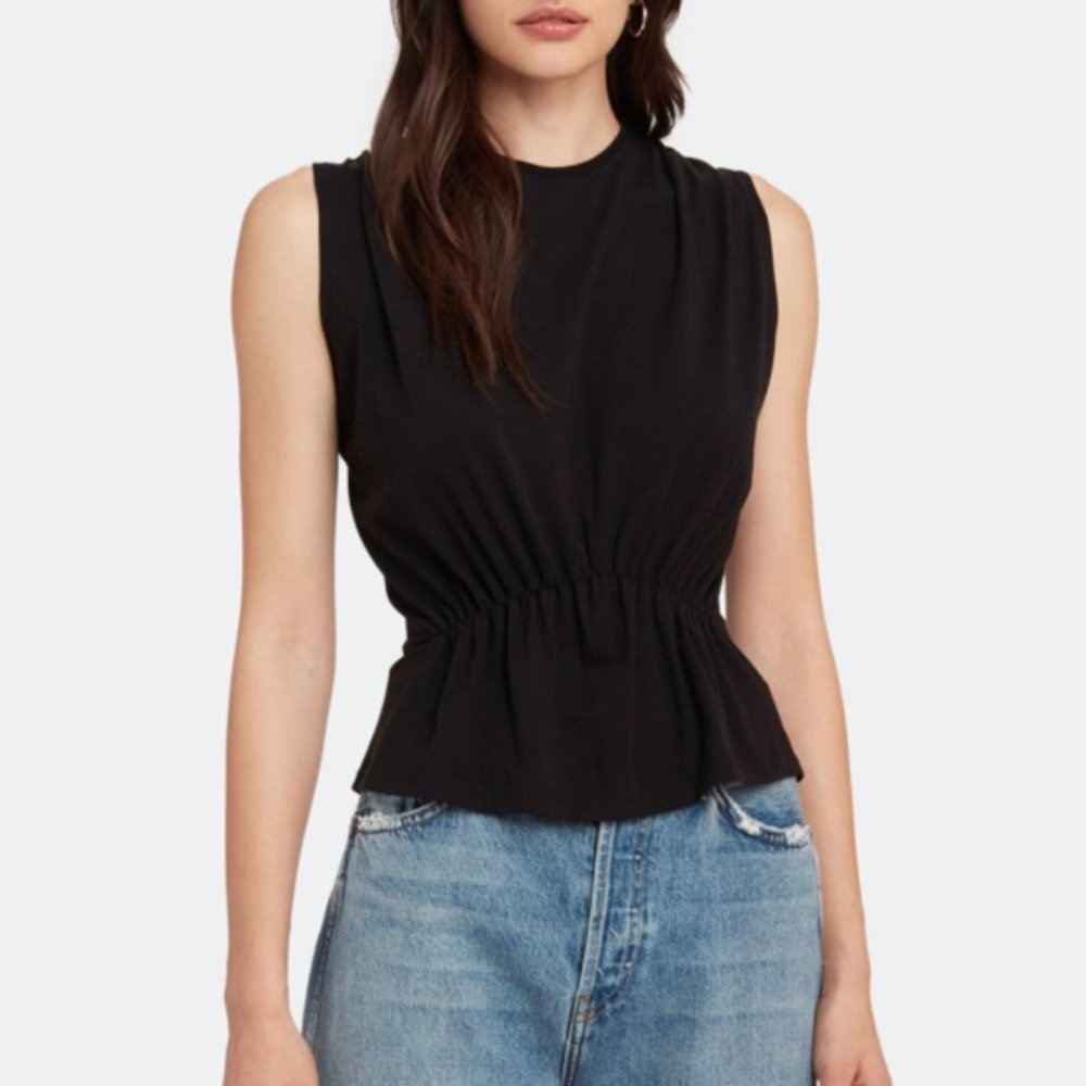 ATM Anthony Thomas Melillo Ruched Stretch Pima Cotton Tank